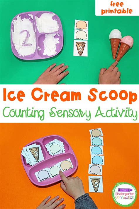 Free Ice Cream Scoop Counting Sensory Activity