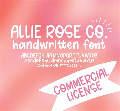 Arc Font Commercial Personal Use Allie Rose Co