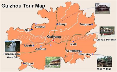 Guizhou Map , Map of China , Guizhou and City Maps