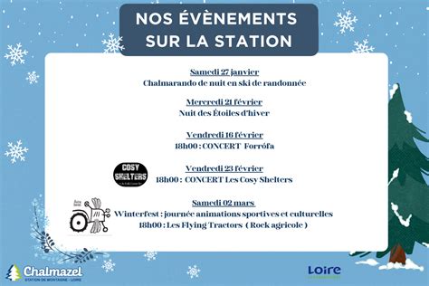 Calendrier Des V Nements Station De Chalmazel Hiver