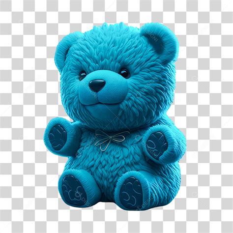 Urso de Pelúcia Azul PNG Transparente download Designi