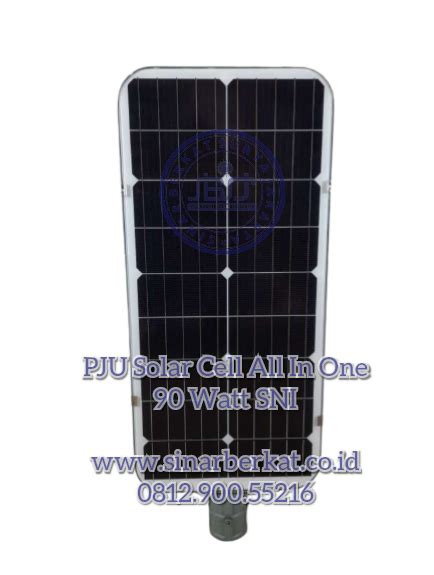 PJU Solar Cell All In One 90 Watt SNI Distributor Panel Surya Lampu