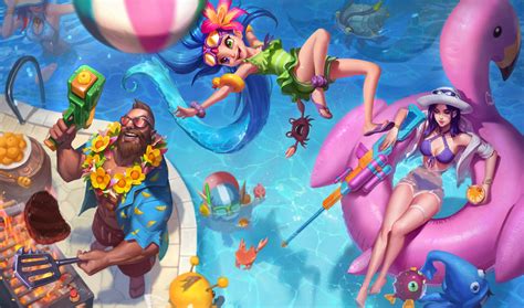 Pool Party Zoe Skin League Of Legends Price Lore Chromas Art