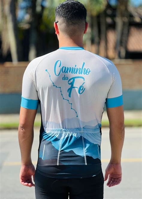 Camisa Ciclismo Masculina Manga Curta Caminho Da F Preta Zilli