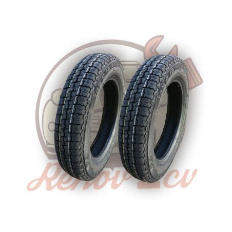 Pneu profil route été 135 15 tubeless x2 pour 2cv Mehari Dyane Acadiane