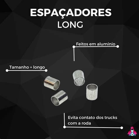 Kit de Espaçadores para Trucks da Custom tamanho Long 4 Unidades