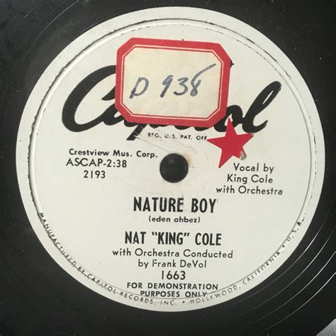 Nat King Cole Nature Boy For All We Know Discogs