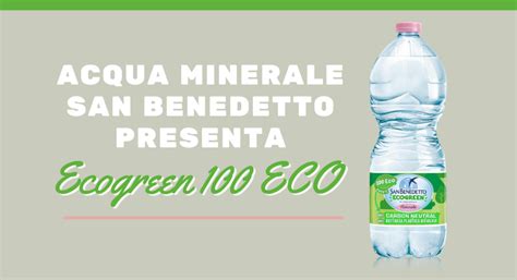 Acqua Minerale San Benedetto Presenta Ecogreen Eco