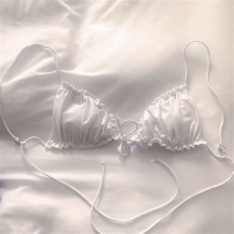 White Fox Bikini Size M Worn Once Depop