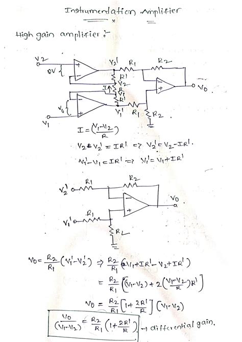 Solution Op Amp Based Instrumentation Amplifier Logarithmic Amplifier