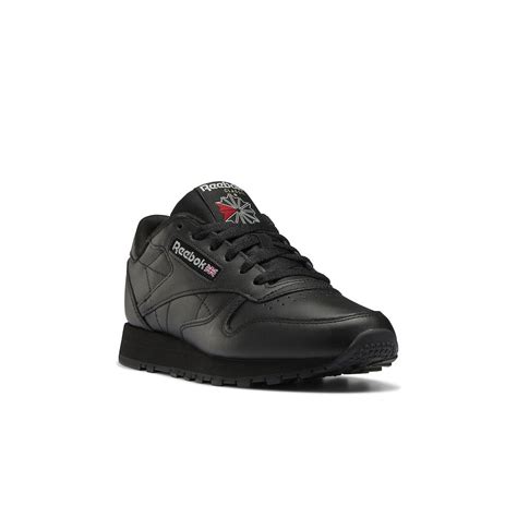 Classic Leather Shoes in Core Black / Core Black / Pure Grey 5 | Reebok ...