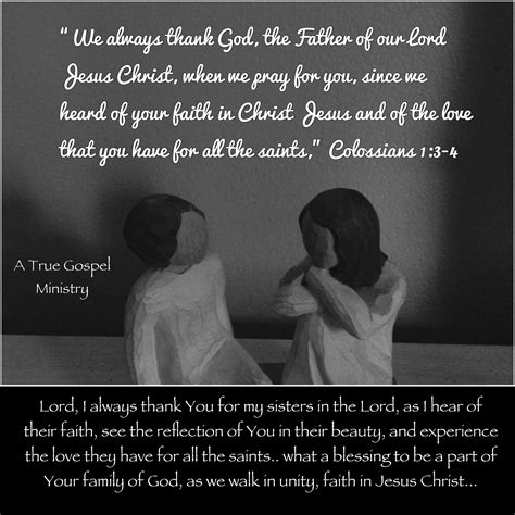 Oh The Blessing Of Sisters In Christ Atruegospelministry Scripture