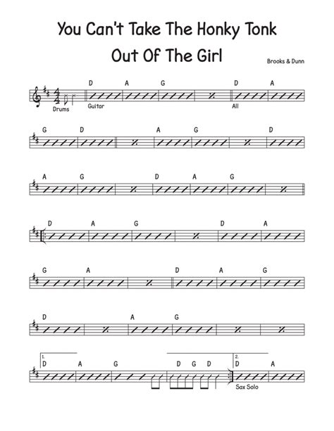 You Can T Take The Honky Tonk Out Of The Girl Arr David M Fagnant By