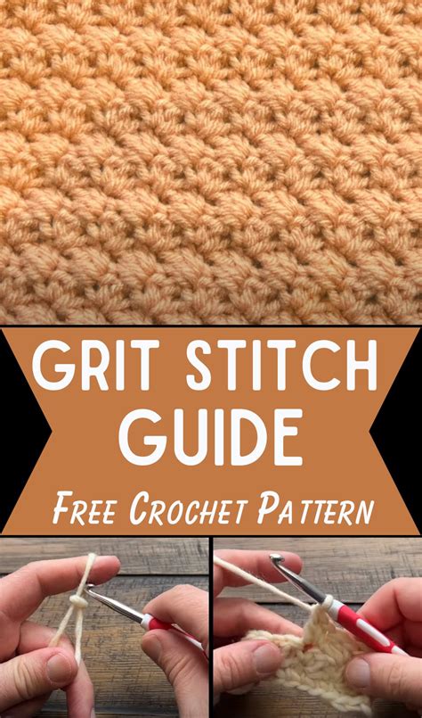 Crochet Grit Stitch Guide Step By Step Crochet Everything