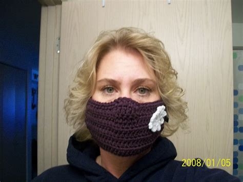 Dark Plum Crochet Face Mask Etsy