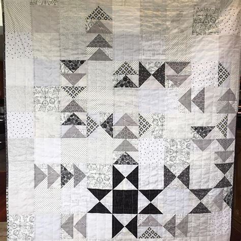 Modern Quilt with Geometric Designs