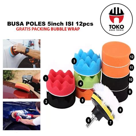 Jual Busa Poles Body Motor Mobil Pcs Wax Polish Spons Compound