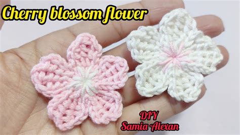 Crochet Flower🌸 Cherry Blossom Crochet Flower Sakura How To