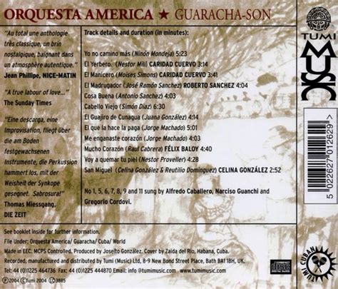 Guarcha Orquesta America Cd Album Muziek