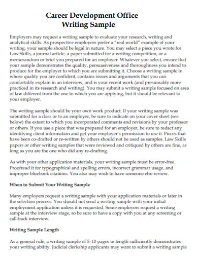 20+ Writing Sample - Examples, PDF | Examples