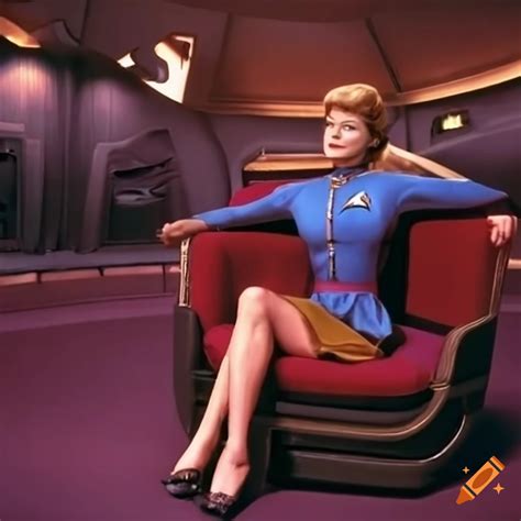 Jane Seymour As Captain Janeway In Star Trek On Craiyon