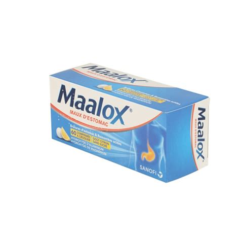 SANOFI Maalox maux d estomac sans sucre 60 comprimés à comprimés à