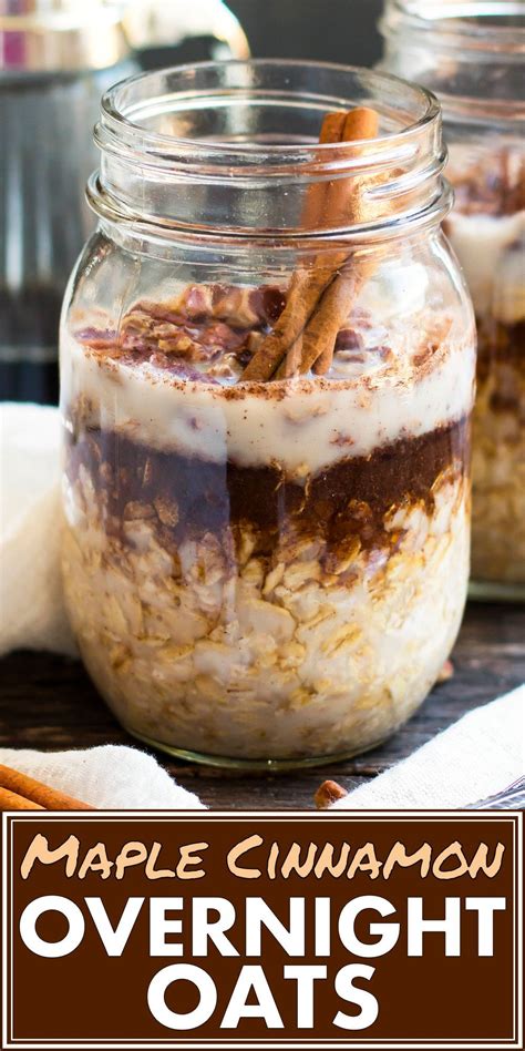 Maple Brown Sugar And Cinnamon Overnight Oats In A Jar How To Do Easy