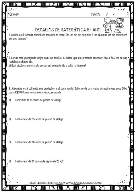 Matematica Atividades Ano Fdplearn