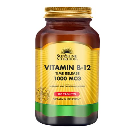 Buy Sunshine Nutrition Vitamin B 12 1000 Mcg 100 Tablets Online At Best Price In The Saudi