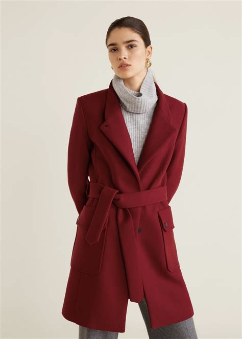 Missguided Longline Wool Coat With Faux Fur Collar Burgundy Artofit