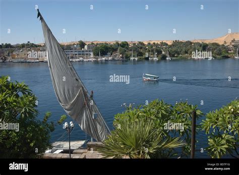 Scenic View Of The Nile River In Aswan Egypt Stock Photo Alamy