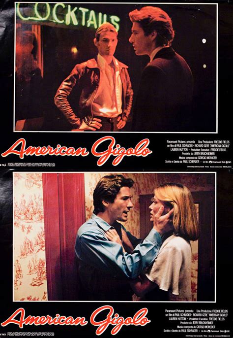 American Gigolo Original 1980 Italian Fotobusta Movie Poster Set of 8 ...