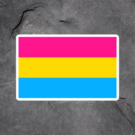 Pansexual Bandera Pegatina Pansexual Orgullo Portátil Etsy