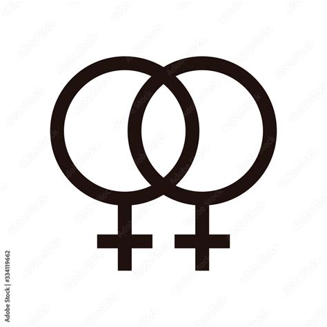 Lesbian Flat Icon Sexual Orientation Concept Symbol Pictograms Vector Illustration Stock