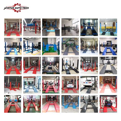 Jintuo Post Car Lift Hydraulic Vehicle Lifting With Rolling Jack For