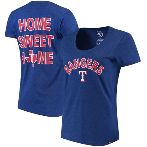 Women's Texas Rangers '47 Royal Club Scoop Neck T-Shirt