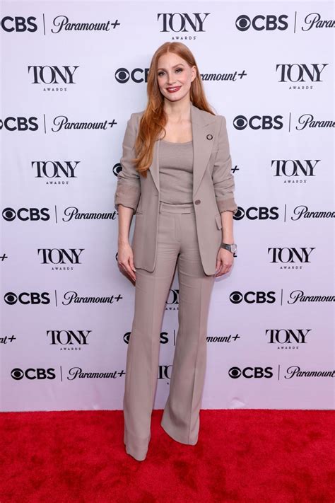 Jessica Chastain Tony Awards Meet The Nominees Press Event In New