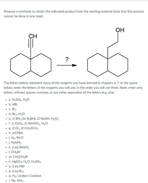 Solved Propose A Synthesis To Obtain The Indicated Product Chegg