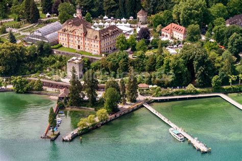 Konstanz Aus Der Vogelperspektive See Insel Auf Dem Mainau Mit