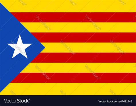 Flag of catalonia Royalty Free Vector Image - VectorStock