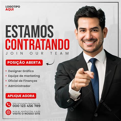 Estamos Contratando Social Media Psd Editável Download Designi