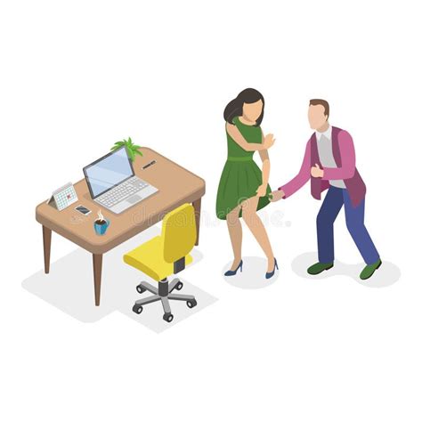 3d Isometric Flat Vector Illustration Of Sexual Harassment Item 2