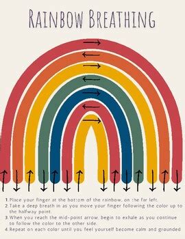 Rainbow Breathing Worksheet By Sarah Cornine Tpt