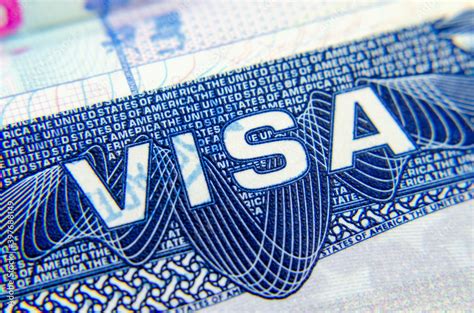 Us Visa Sticker In A Passport Allows You To Enter The United States Of