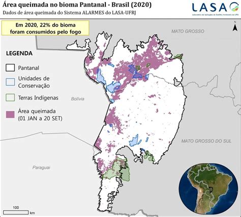 Sistema de mapeamento das queimadas mostra áreas atingidas do Pantanal