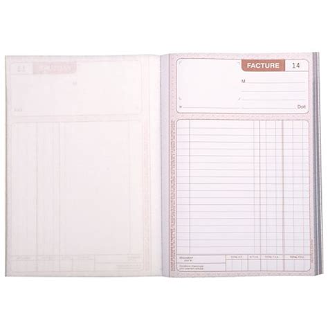 Cahier De Facture Manifold Exacompta Autocopiant X Cm Pages