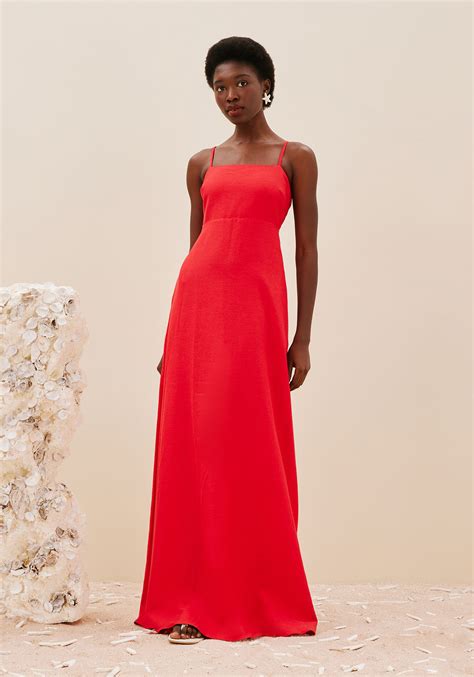 Vestido Longo Alça Fina c Bolso CaCay Carioca Brasileira e Latina