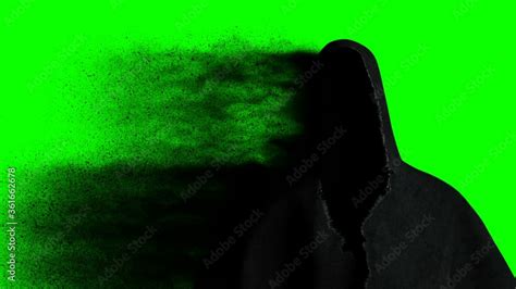 Scary Fear Ghost With Dark Particles Realistic Green Screen 4k Animation 素材庫影片 Adobe Stock