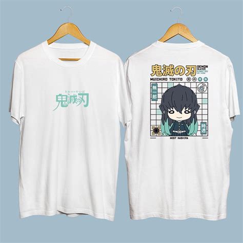 Jual Baju Kaos Demon Slayer Muichiro Tokito Chibi Anime Terbaru