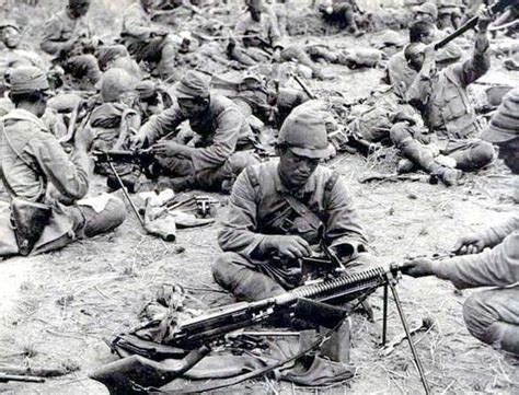 Japanese Troops Cleaning Their Weapons Date And Location Unknown R